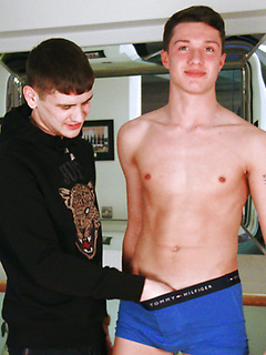 Young Straight Pup Marco gets Wanked by Naughty Dominic & Both Studs Sh...